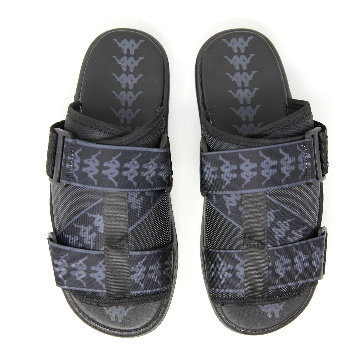 Mitel 222 Banda 1 Comfortable Black Grey Sandals with Dark Accents