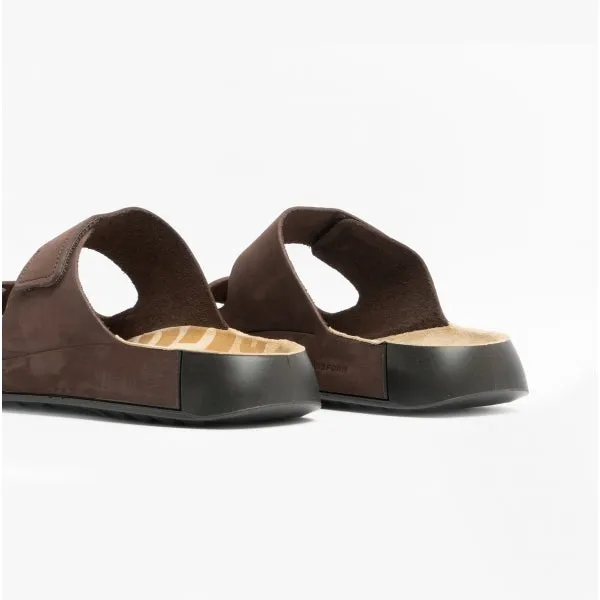 2ND COZMO Mens Leather Mule Sandals Mocha