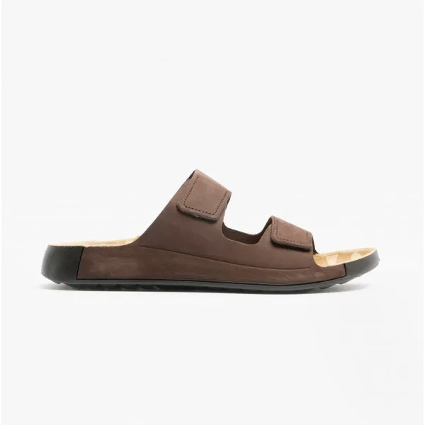 2ND COZMO Mens Leather Mule Sandals Mocha