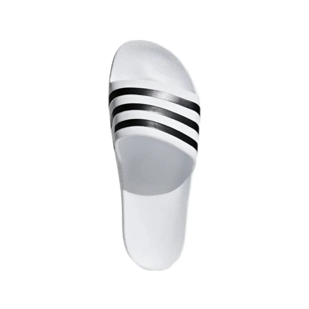 Adidas Men's Adilette Aqua Slide (Cloud White/Core Black/Cloud White)