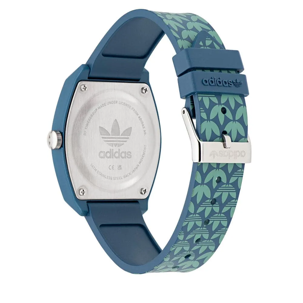 Adidas Original Project Blue Dial And Rubber Strap Unisex Watch AOST23053