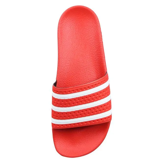 ADILETTE SLIDES LUSH RED / CLOUD WHITE / LUSH RED