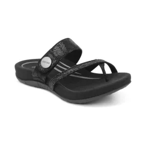 Aetrex Izzy Sparkle Women's Sandals - Black