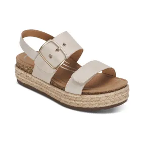 Aetrex Vania Platform Cream Women's Sandal