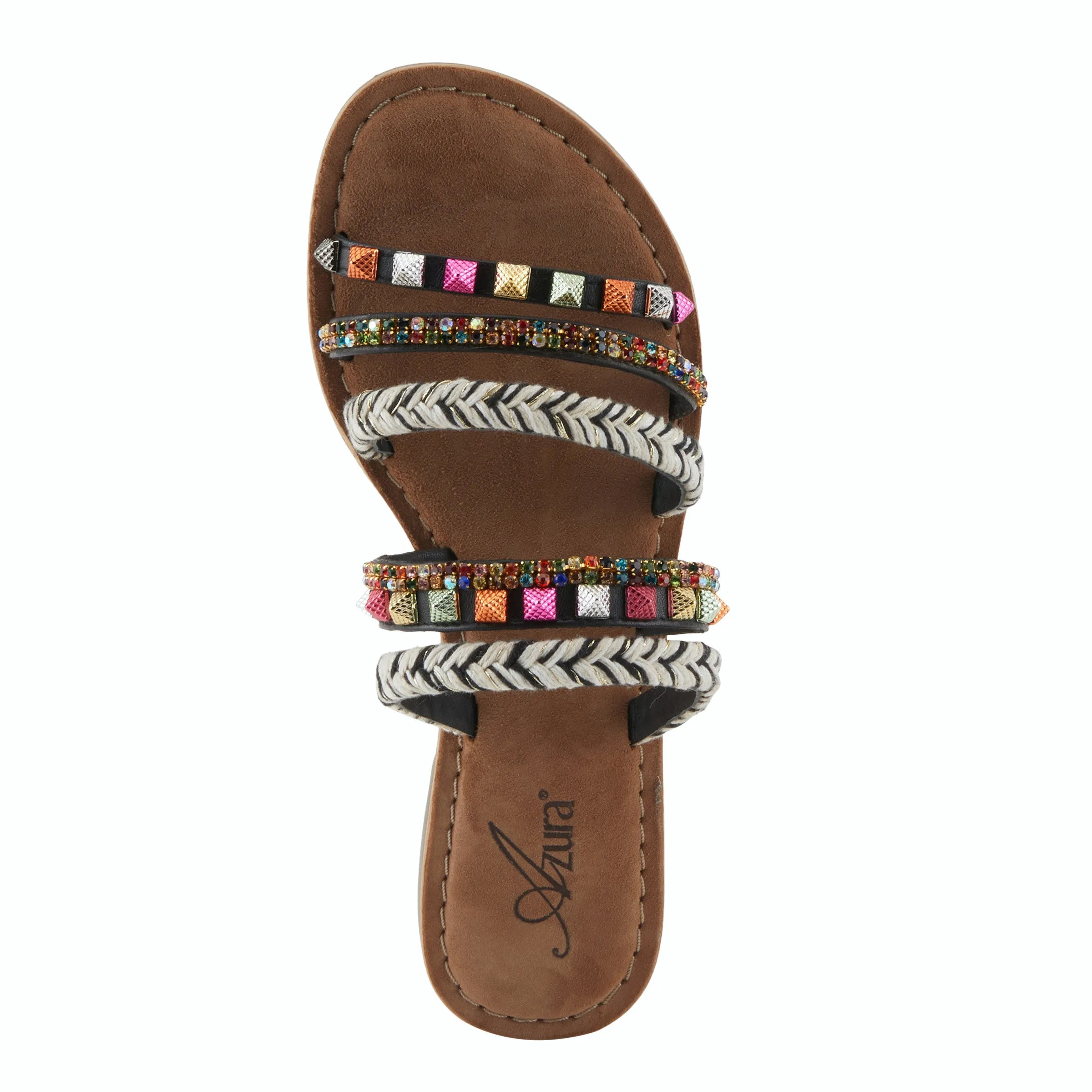 Azura Intoxicate Multi Straps Leather Sandal