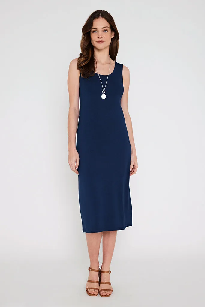 Bamboo Tank Dress - Navy