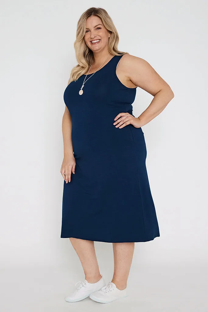 Bamboo Tank Dress - Navy