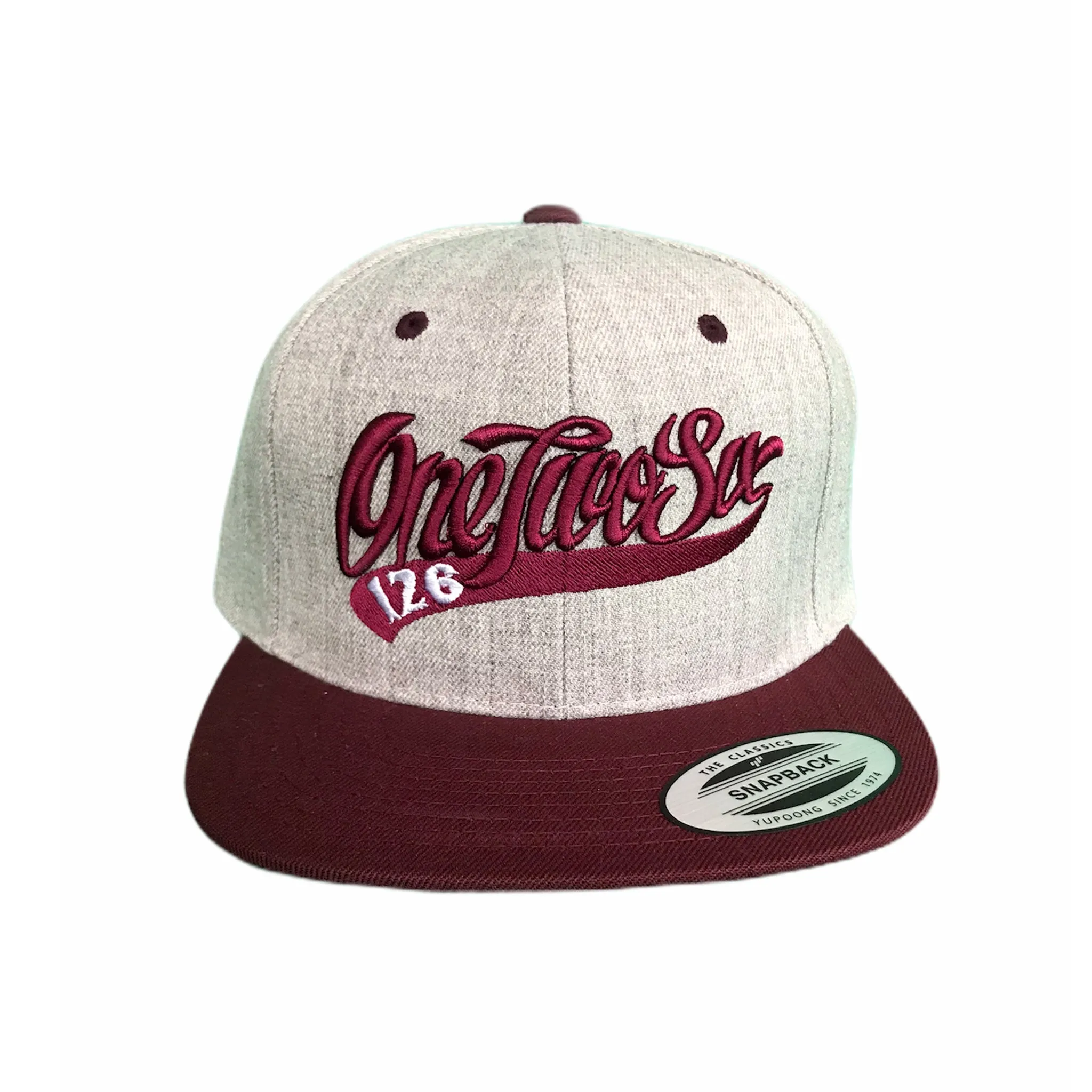 Baseball Logo SnapBack  (Melange/Maroon)