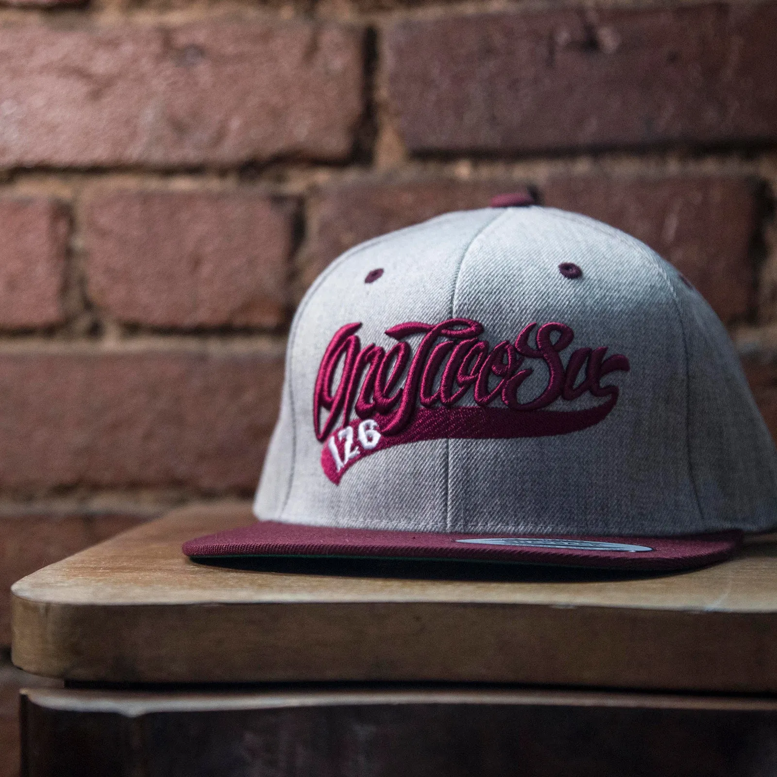 Baseball Logo SnapBack  (Melange/Maroon)