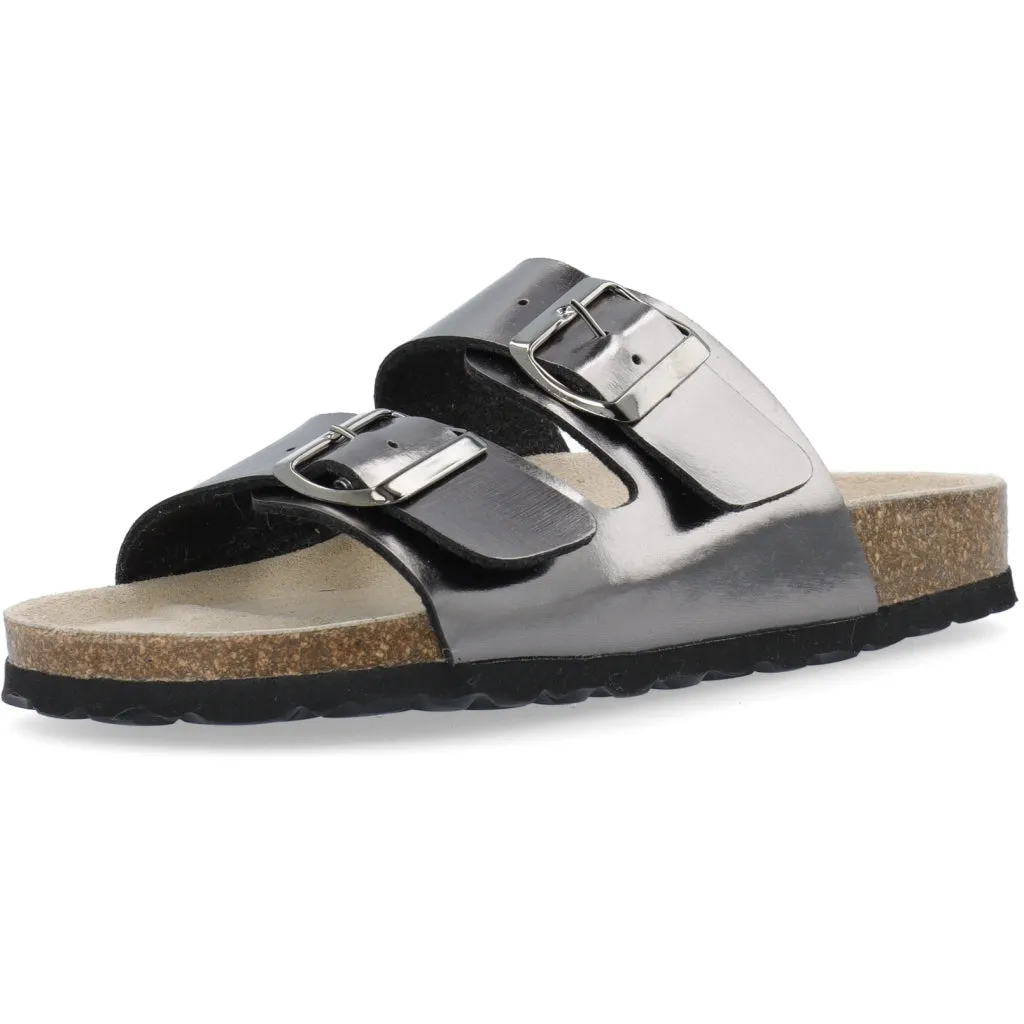 Biaolivia Gun Metallic Sandal