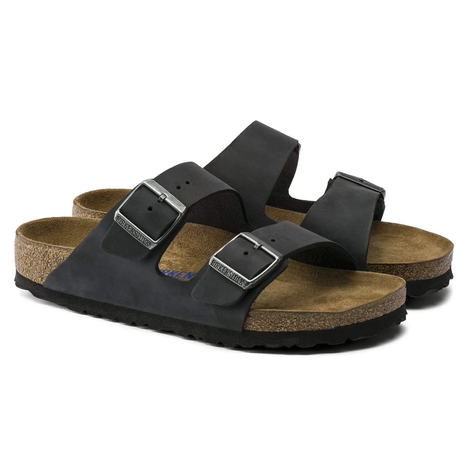 Birkenstock Arizona Black Oiled Soft Footbed Narrow