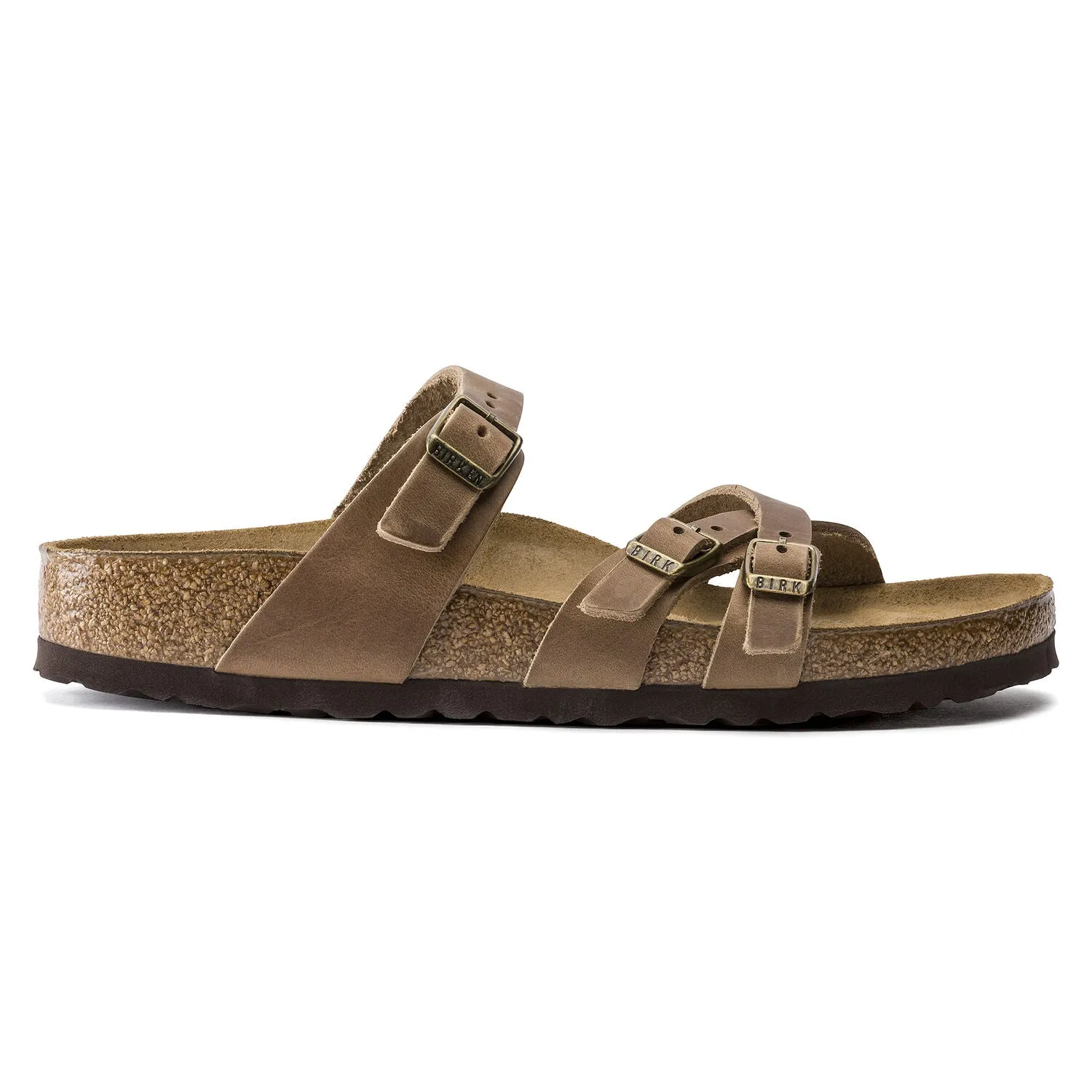 Birkenstock Franca Tobacco Oiled Leather Sandals - Classic Comfort, Regular Fit