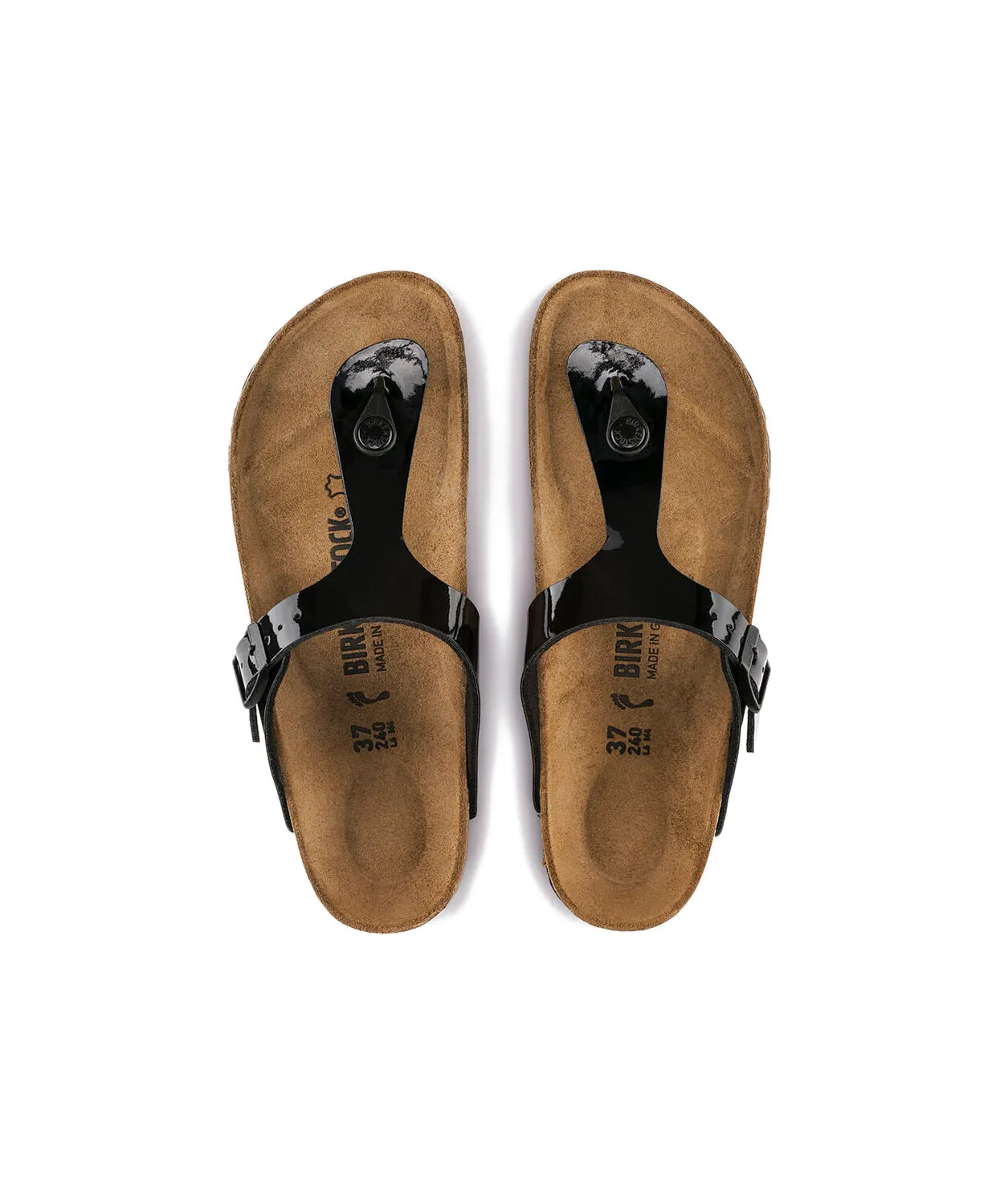 Birkenstock Gizeh Birko-Flor Black Patent Sandals