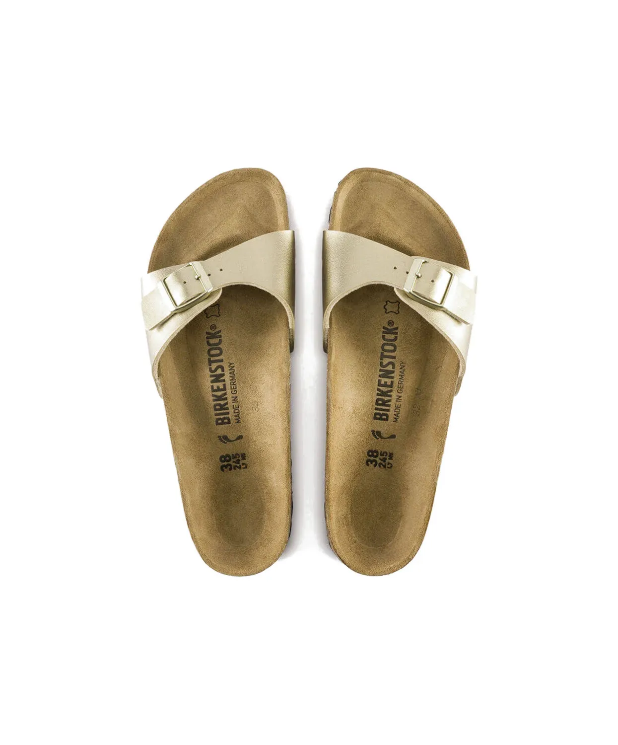 Birkenstock Madrid Birko-Flor Gold Sandals