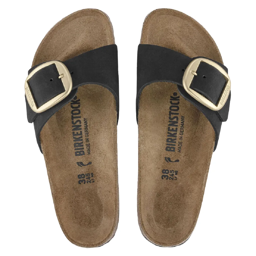 Birkenstock Women's Madrid Big Buckle Gold Sandal - Nubuck Leather