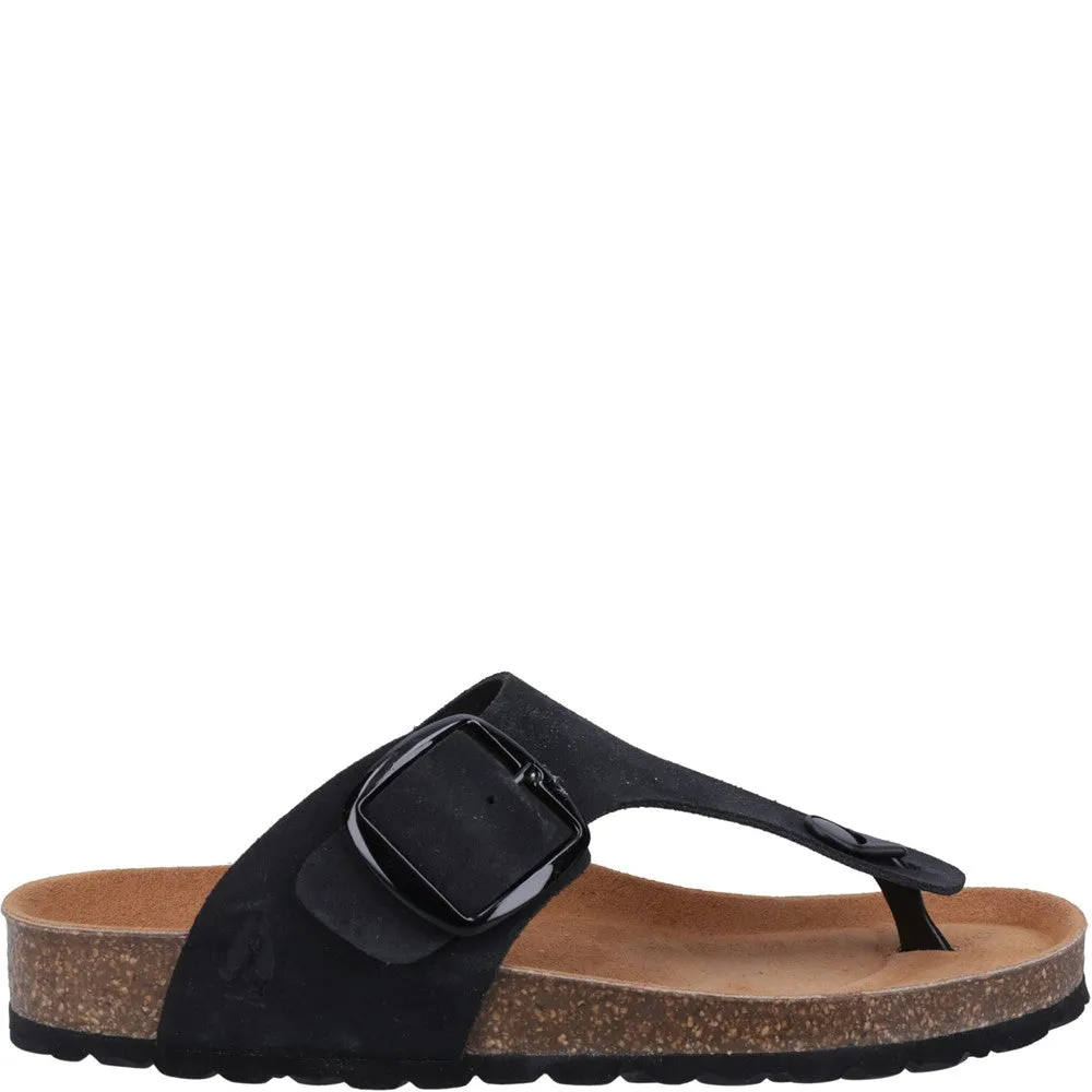 Black Billie Toepost Sandals