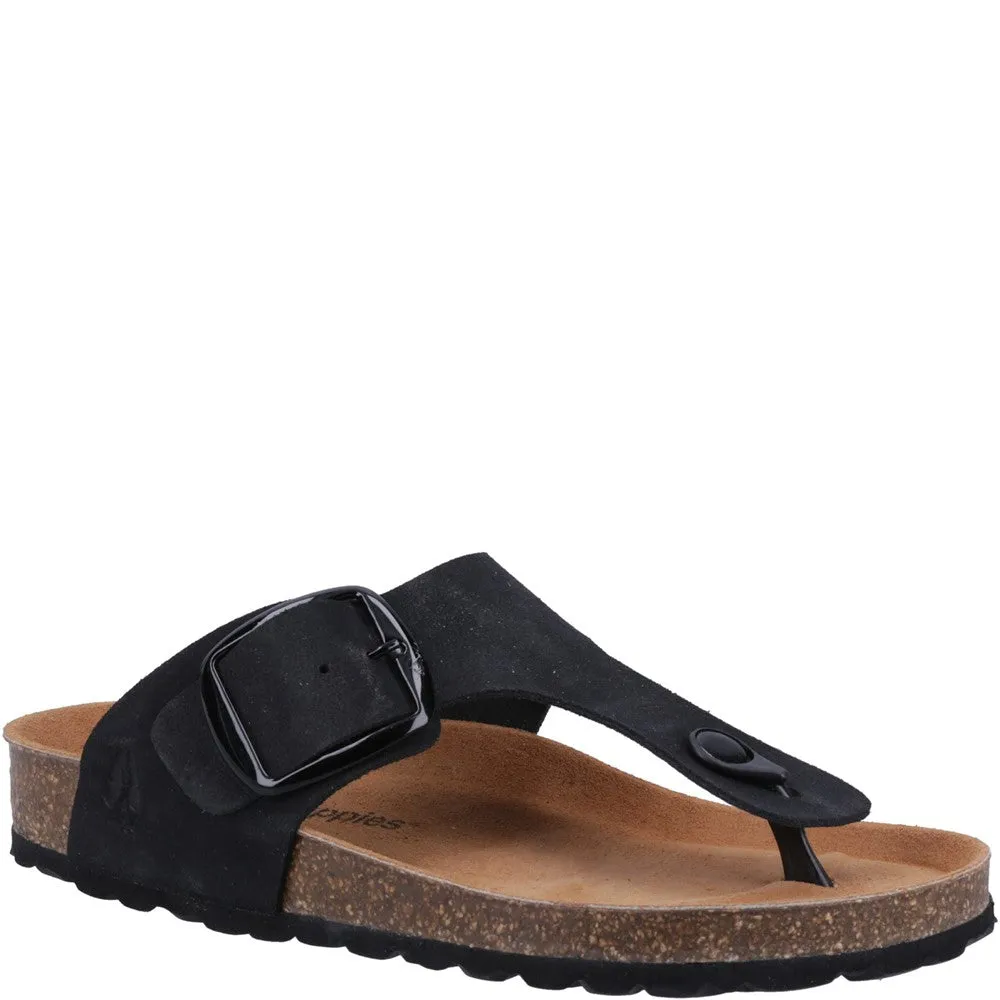 Black Billie Toepost Sandals