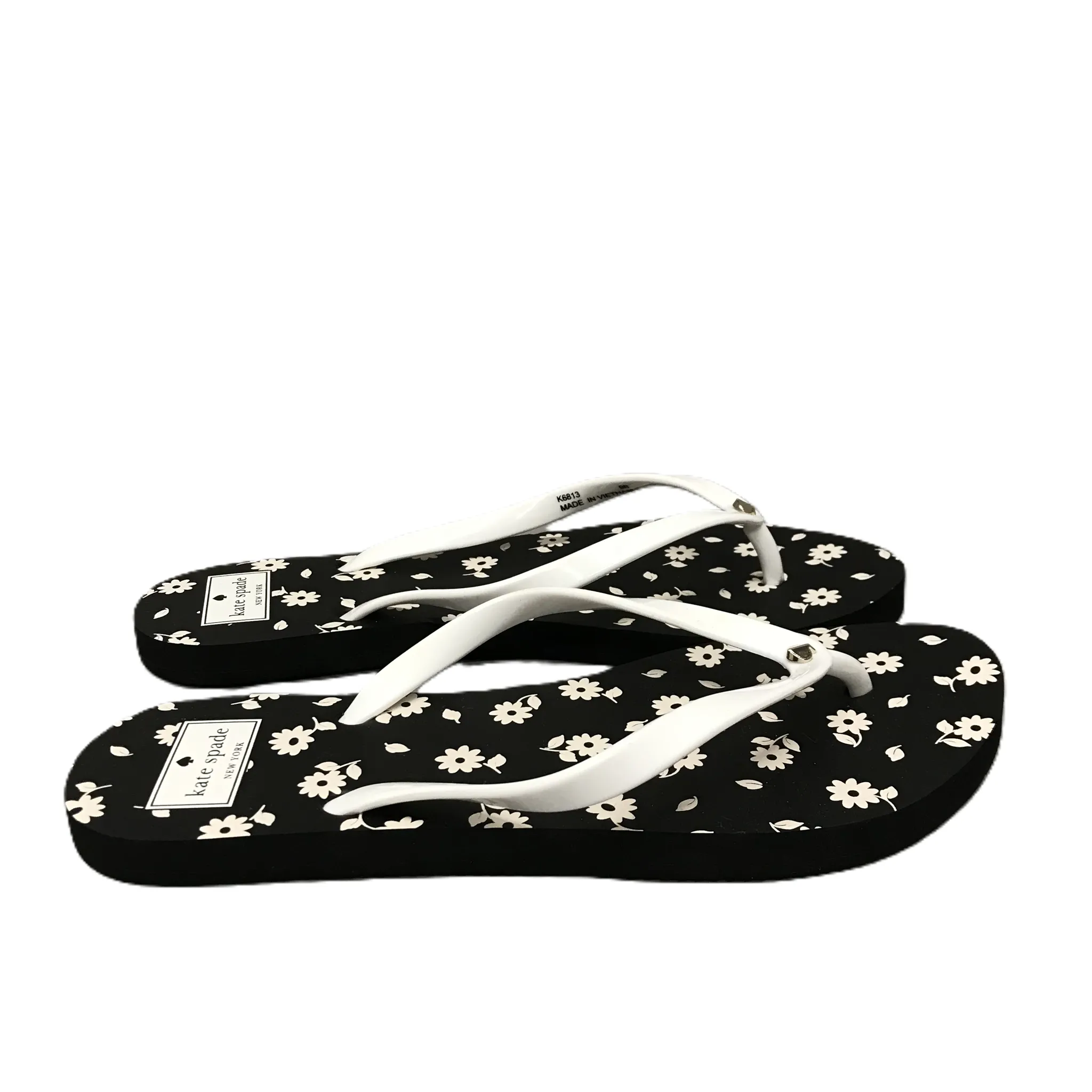 Black Sandals Flip Flops By Kate Spade, Size: 9