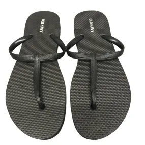 Black Sandals Flip Flops By Old Navy, Size: 7