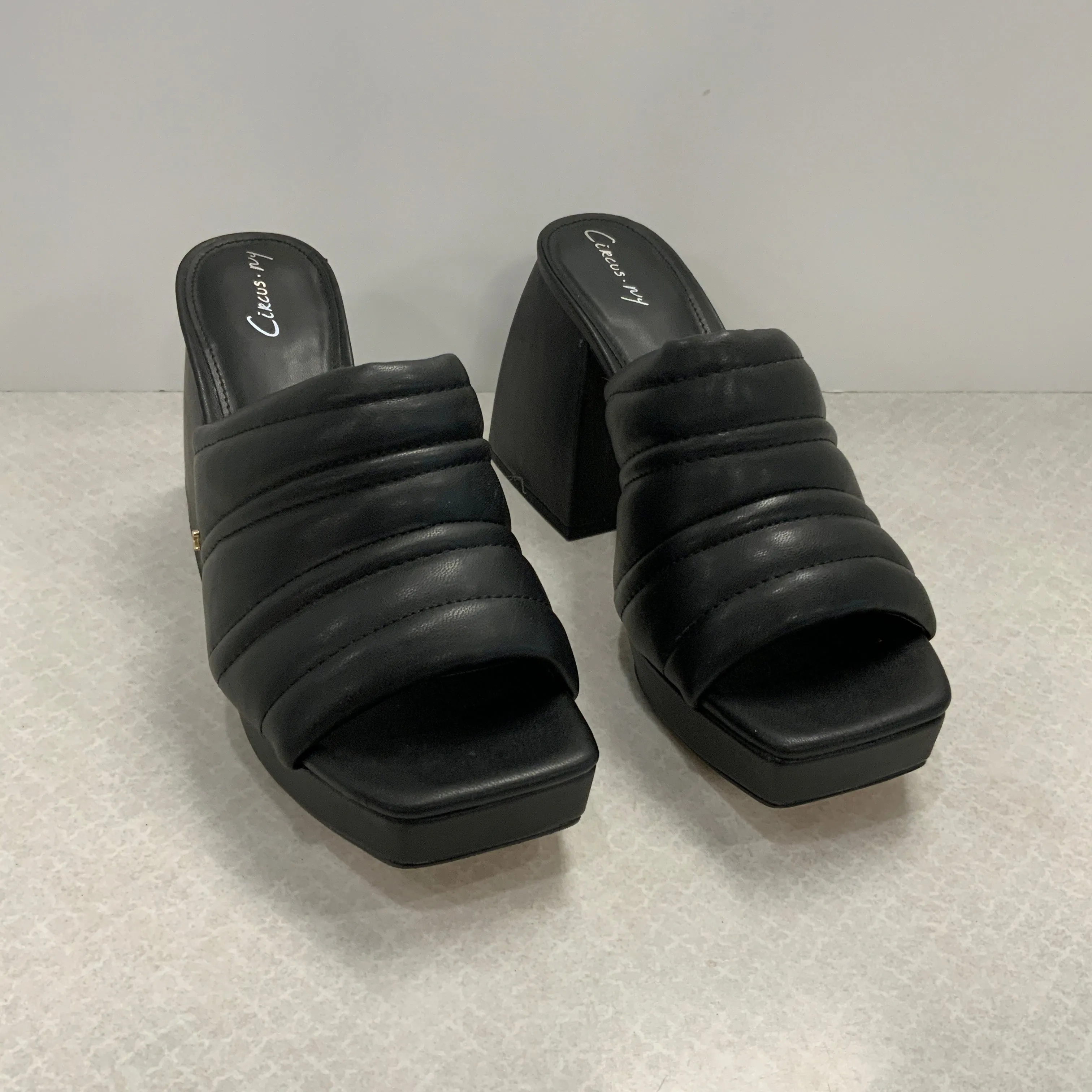 Black Sandals Heels Block Sam Edelman, Size 8