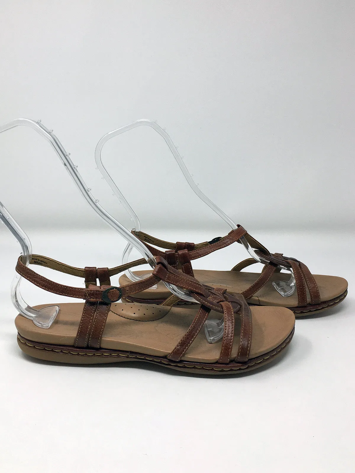 Born Size 9 Tan Criss-Cross Sandals NWOB