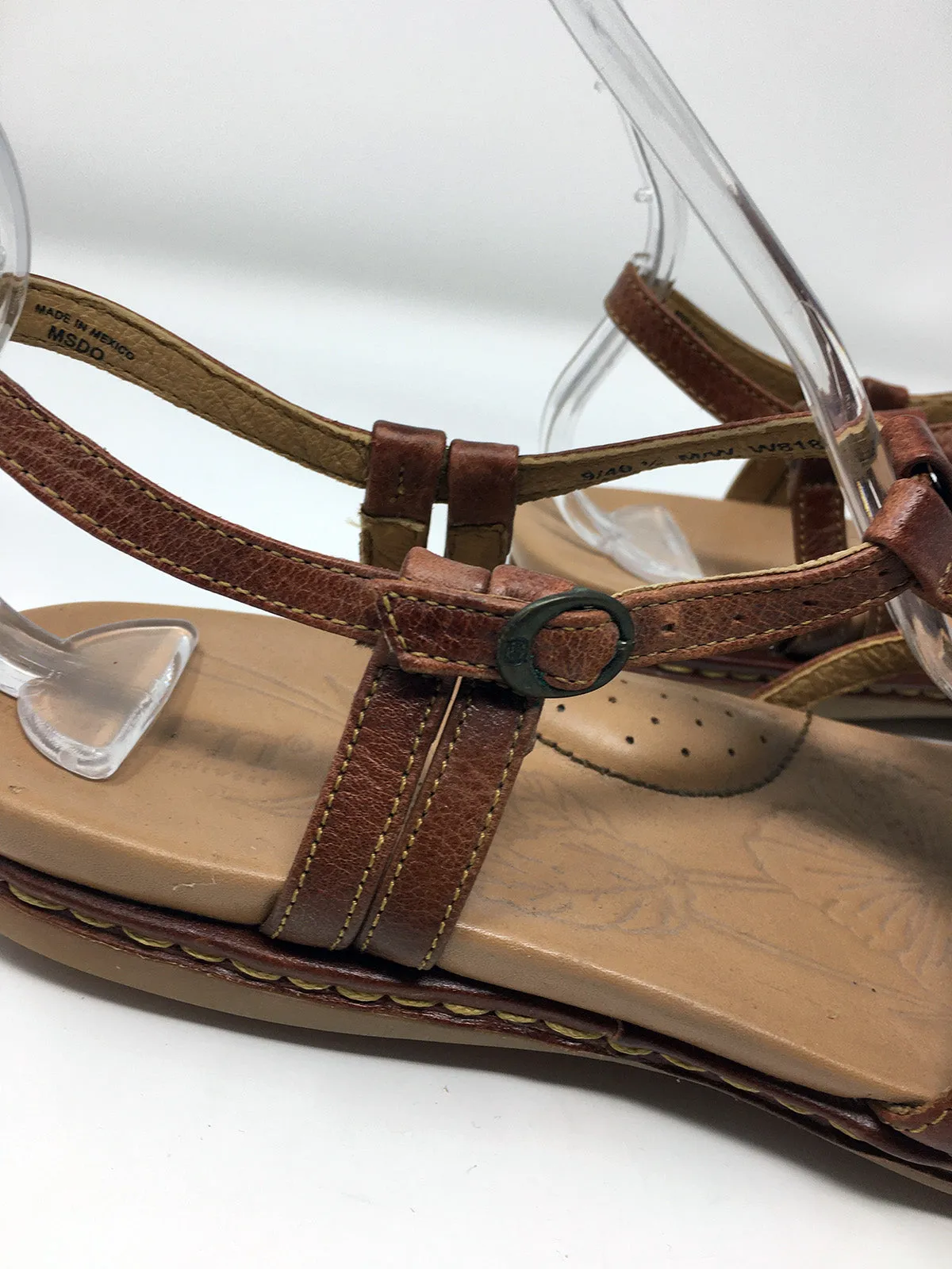 Born Size 9 Tan Criss-Cross Sandals NWOB