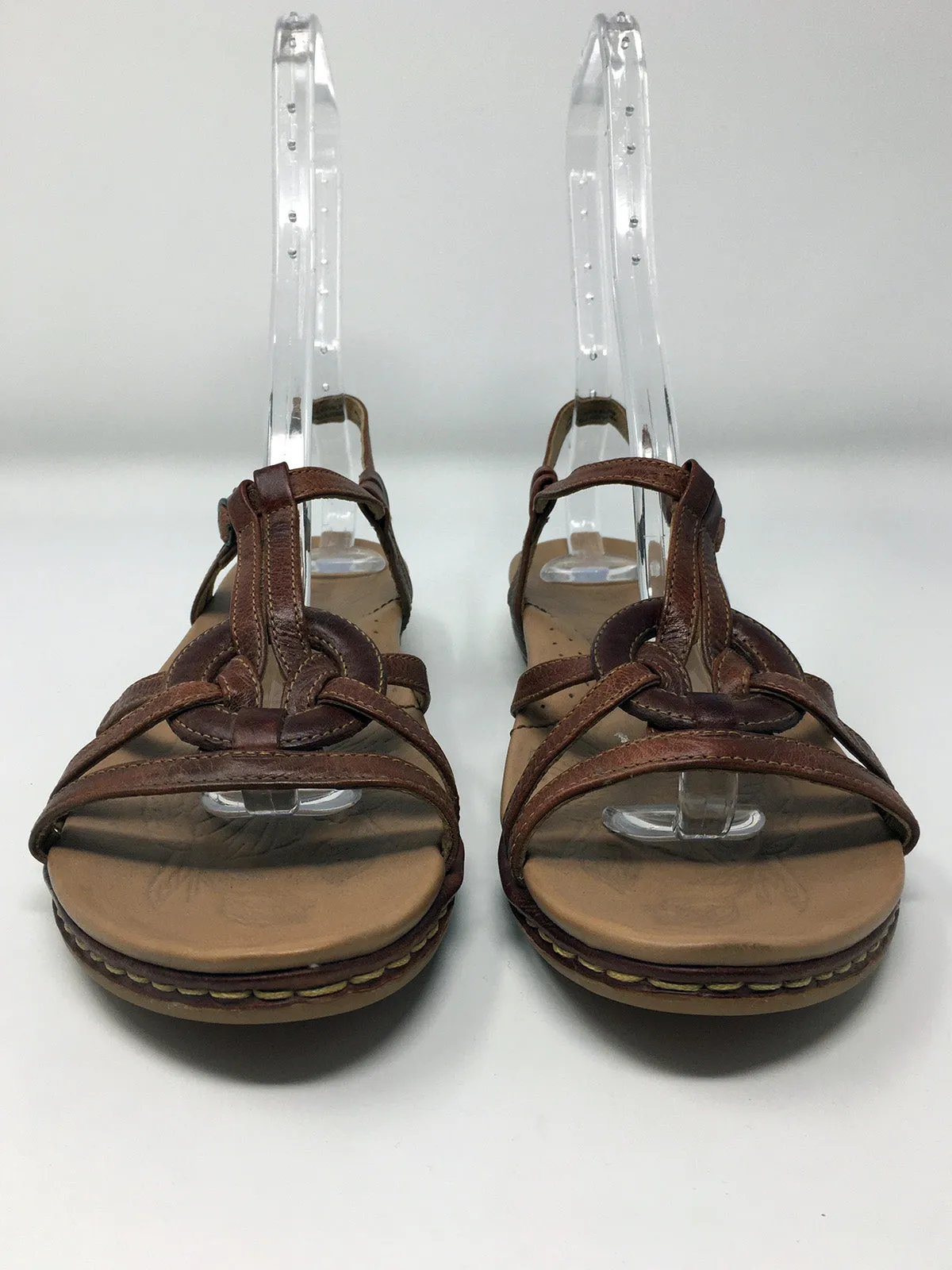 Born Size 9 Tan Criss-Cross Sandals NWOB