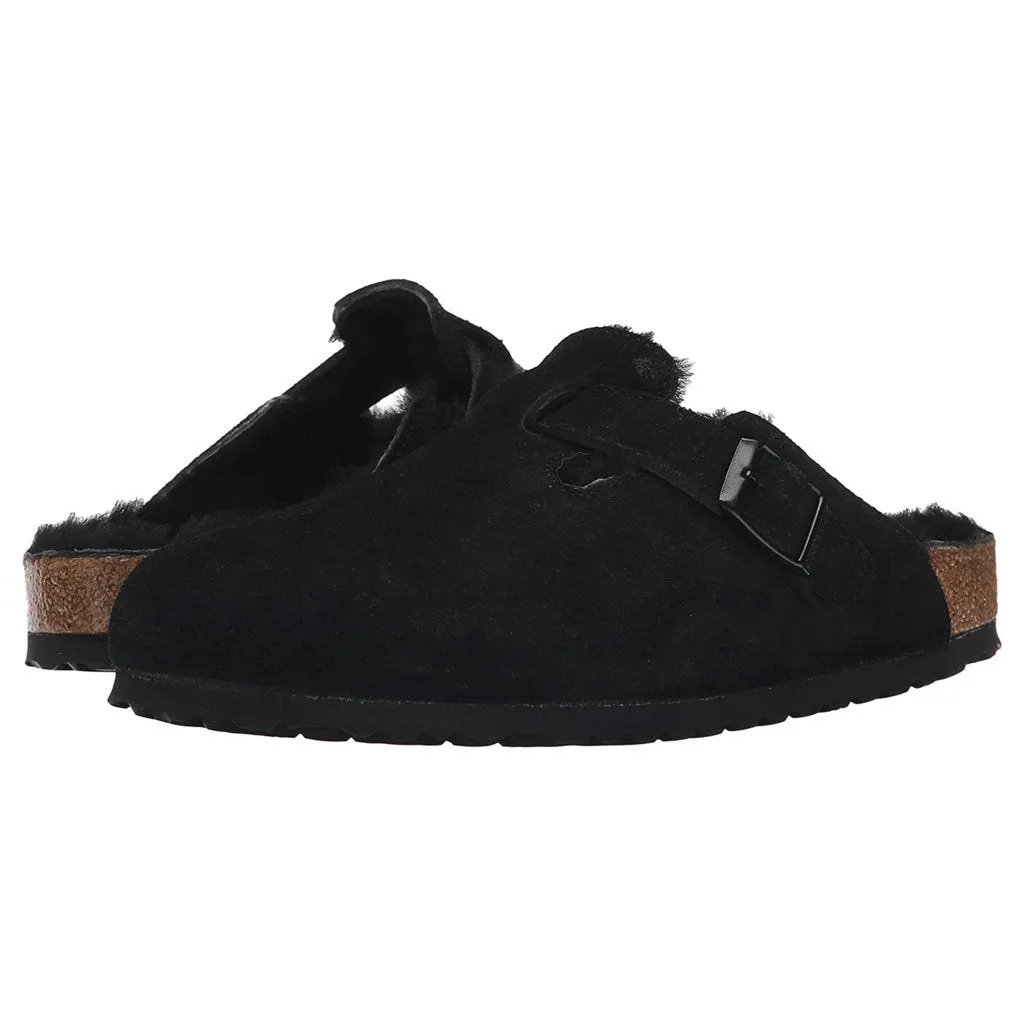 Boston Shearling Suede Leather Unisex Clogs