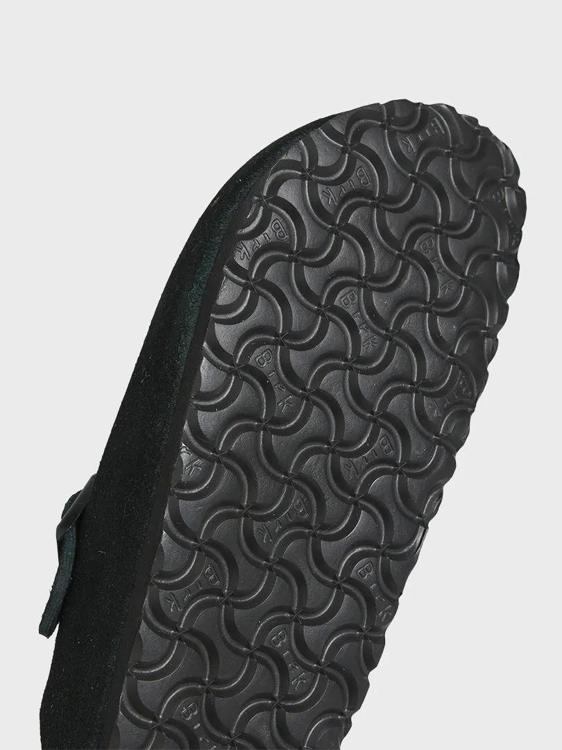 Boston Suede Sandals in Black