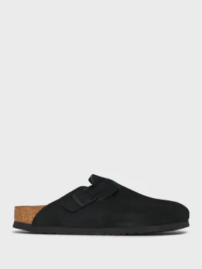 Boston Suede Sandals in Black