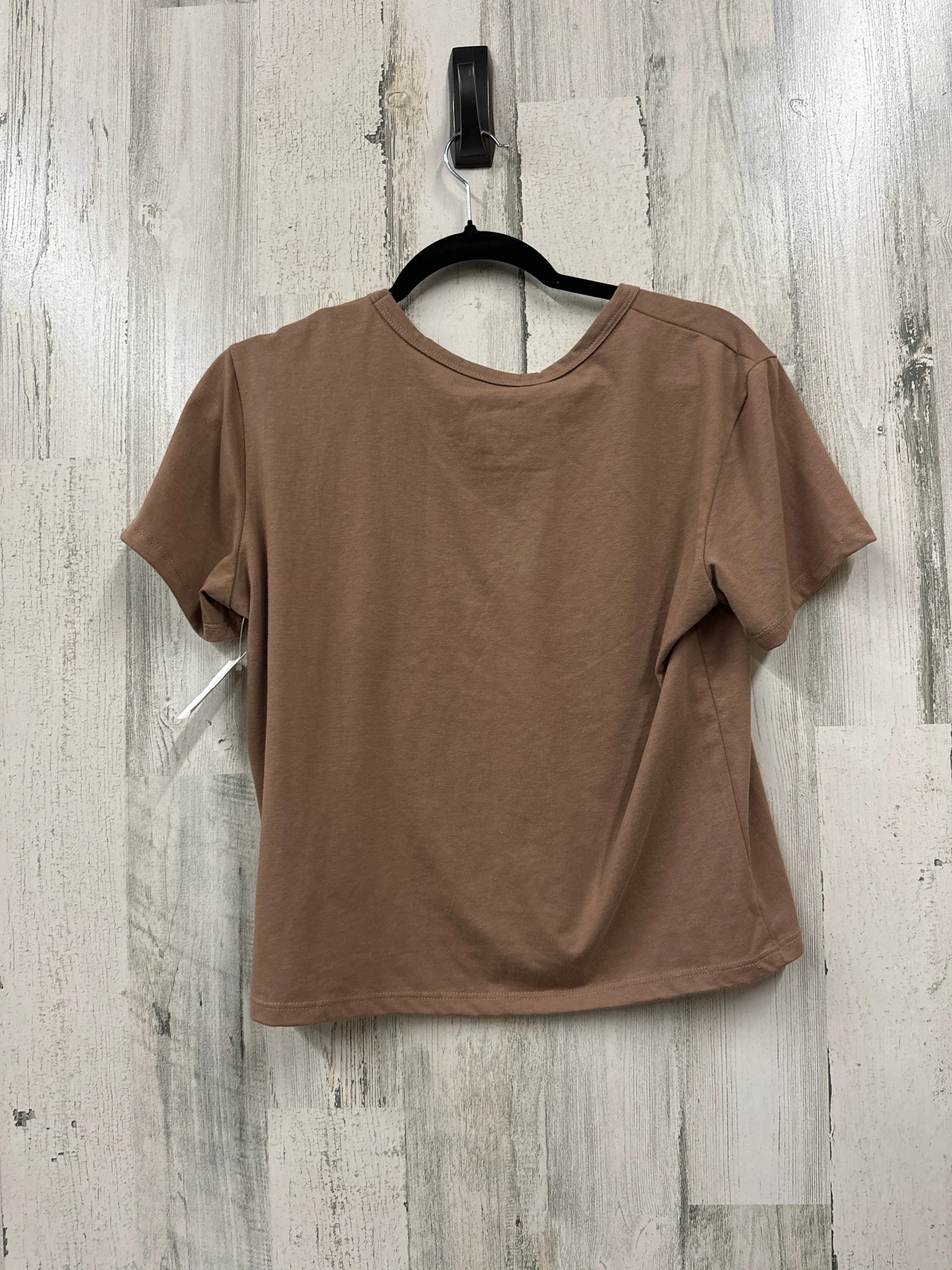 Brown Top Short Sleeve Clothes Mentor, Size Xl