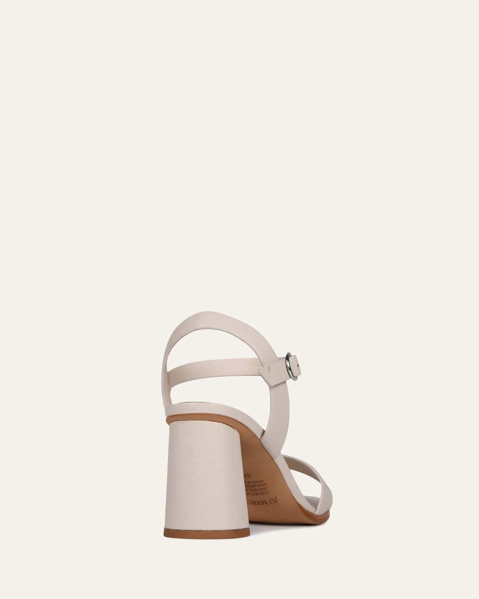 CALAIS HIGH HEEL SANDALS BONE LEATHER