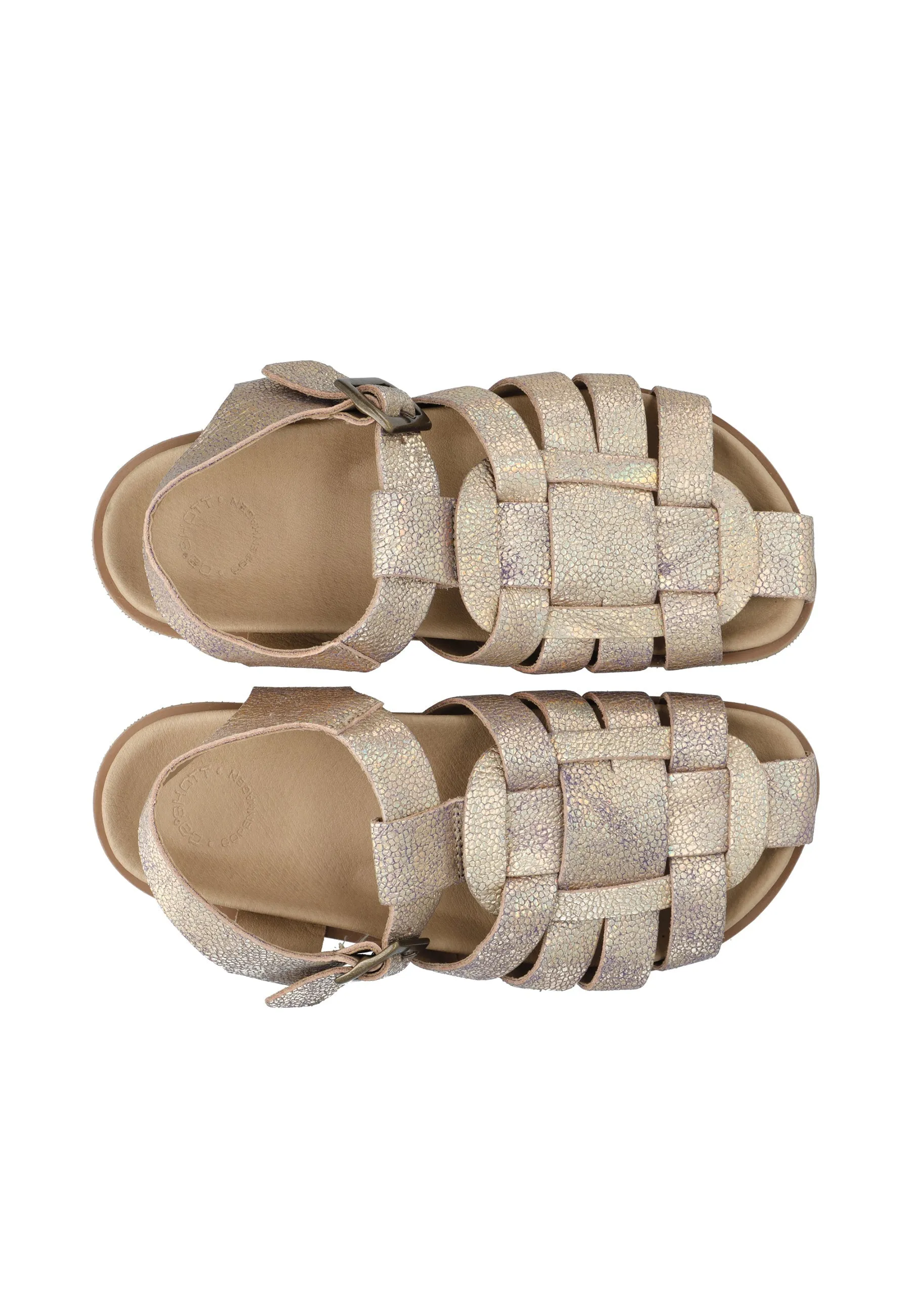 Casjenny Beige Leather Sandals