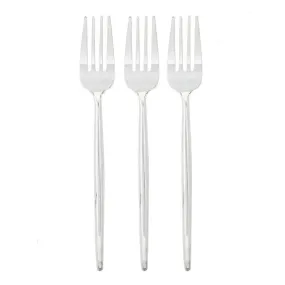 Chic Silver Forks, Plastic