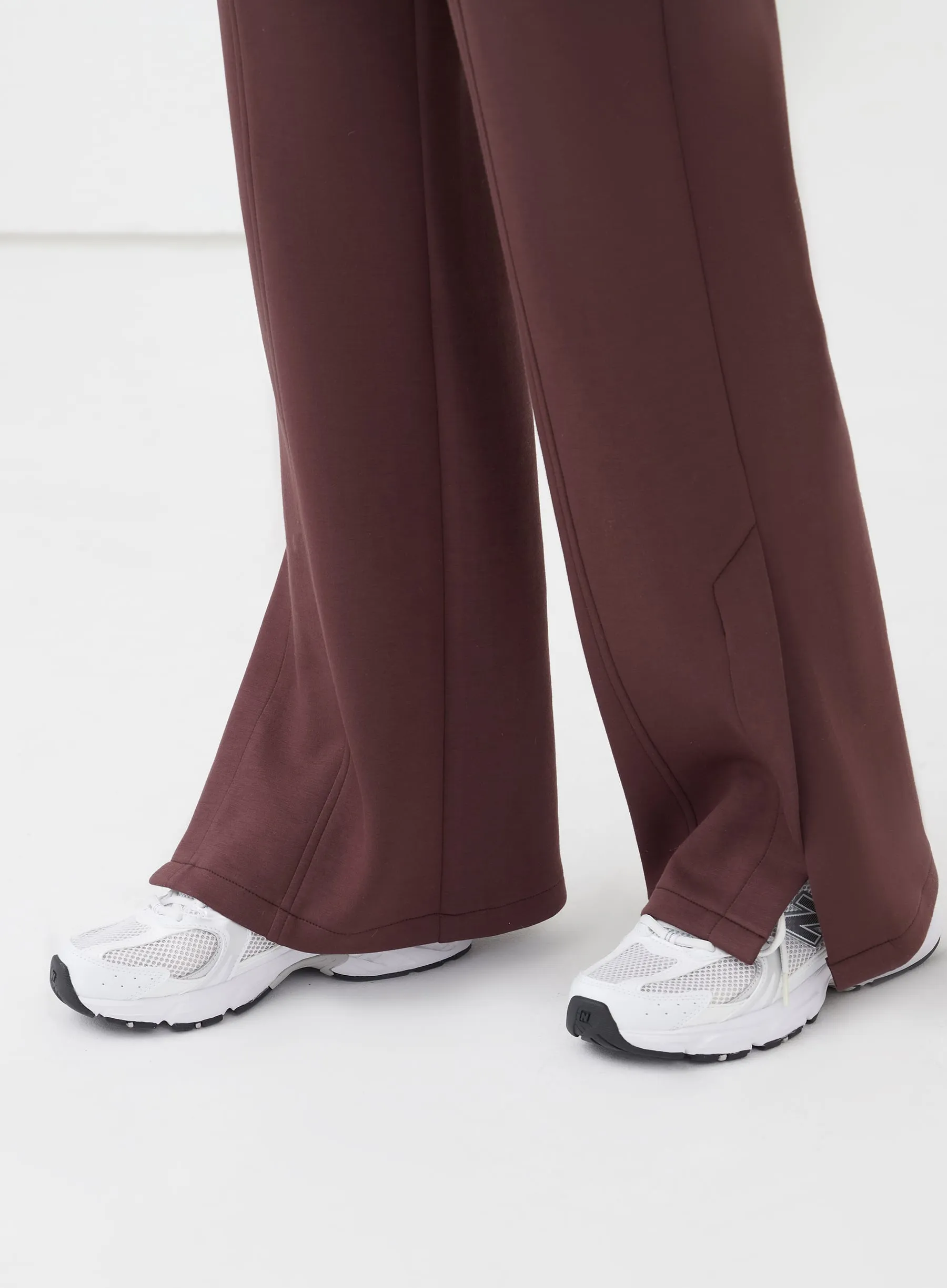 Chocolate Brown Split Straight Leg Jogger - Koen