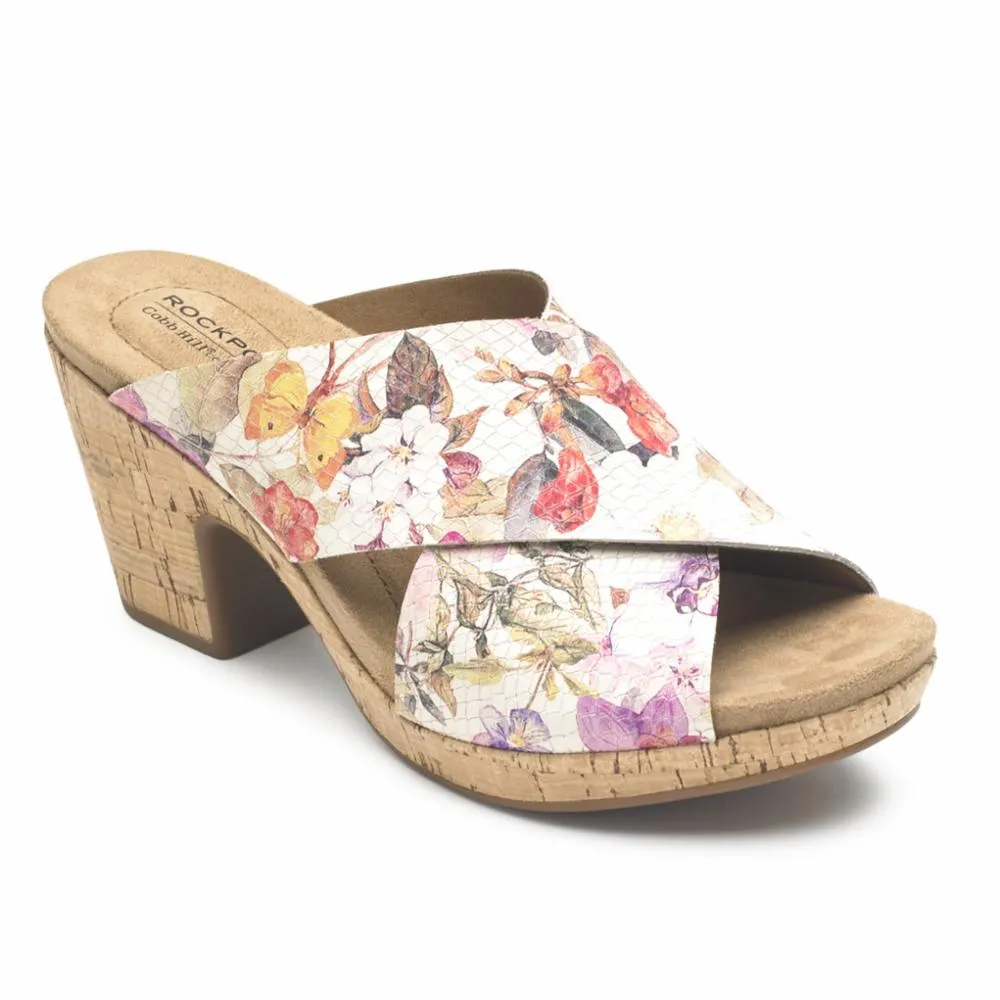 Cobb Hill ALLEAH SLIDE WHITE/FLORAL