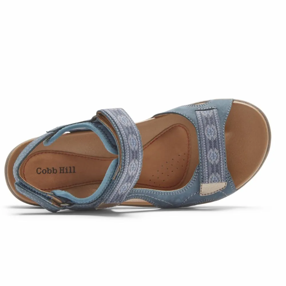 Cobb Hill RUBEY ADJUSTABLE STRAP MOROCCAN BLUE NUBUCK