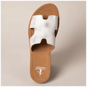 Corky's Bogalusa White Distressed Sandal