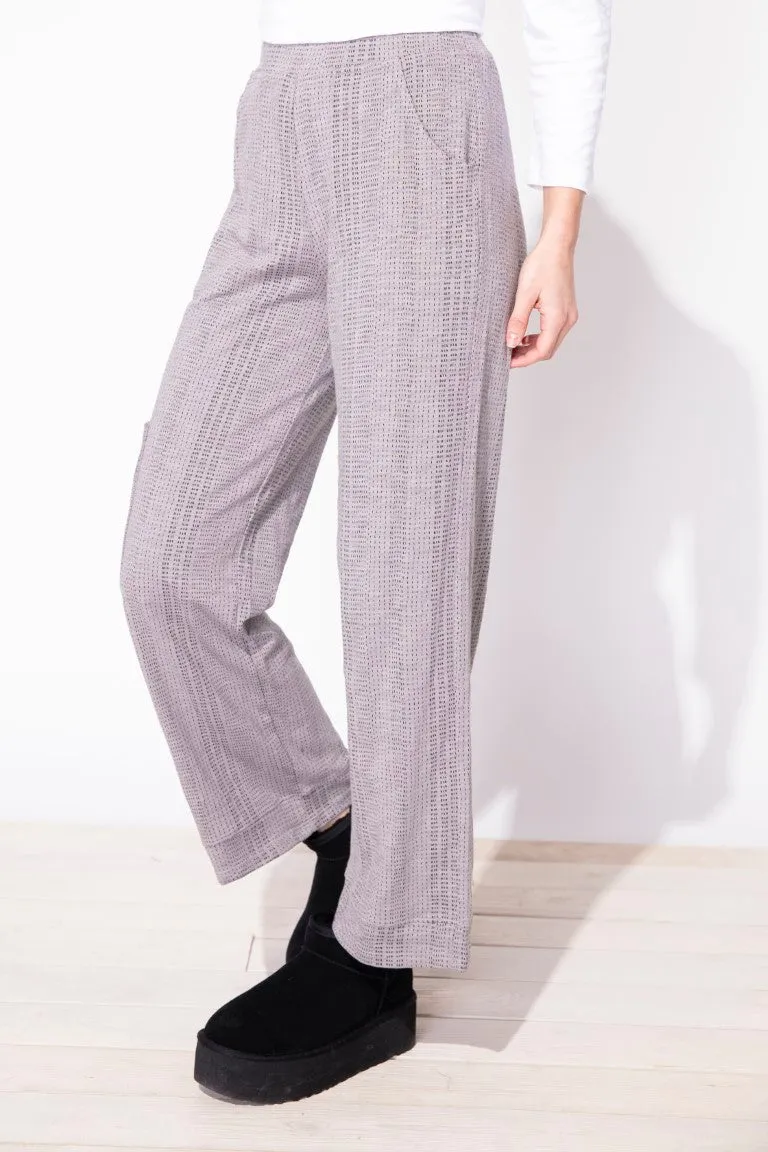 Cotton Slub J Pocket Flood Pant in Fog Stripe