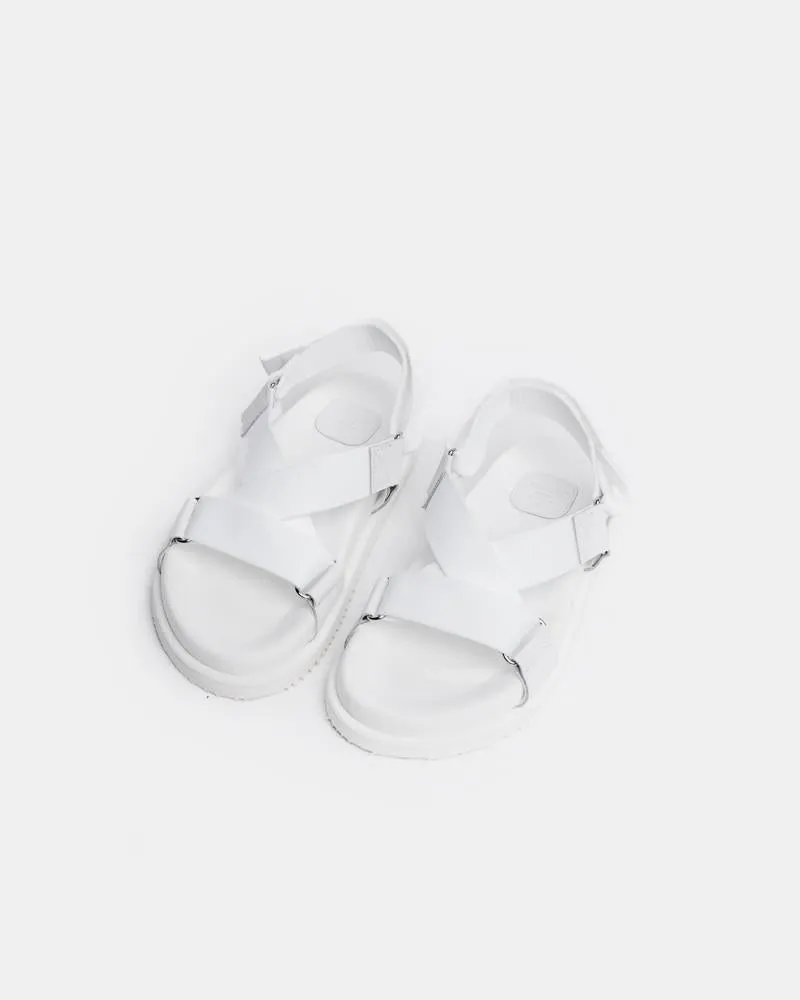 Cross Sandals in White