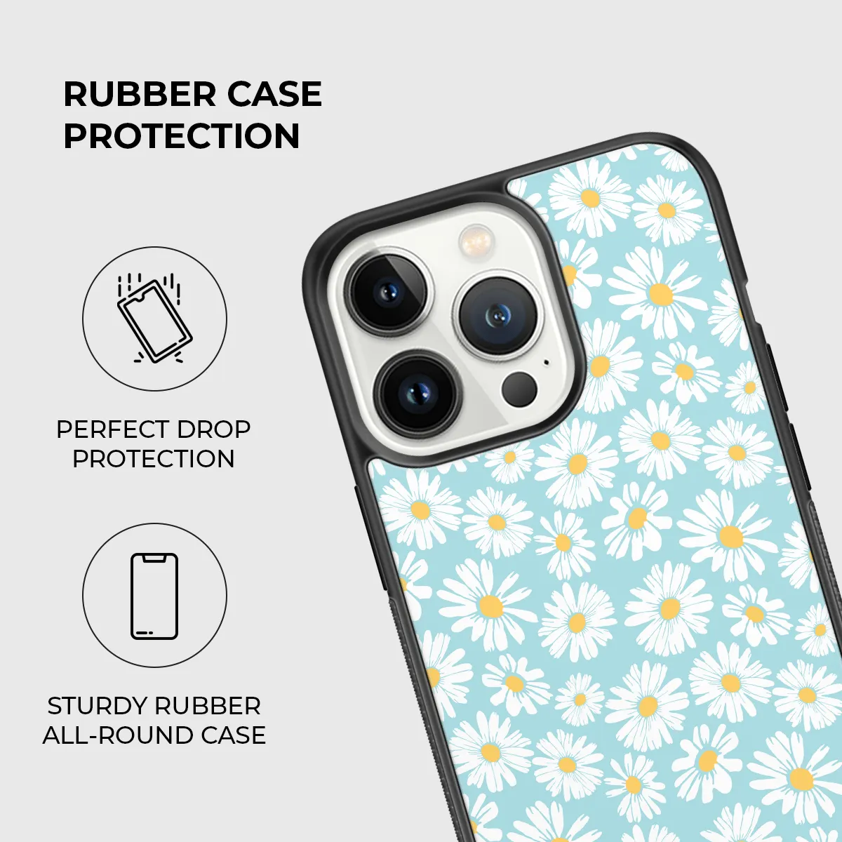 Ditsy Daisy Rubber Phone Case