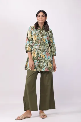 Eden Floweret Olive Cotton Co-ord Set