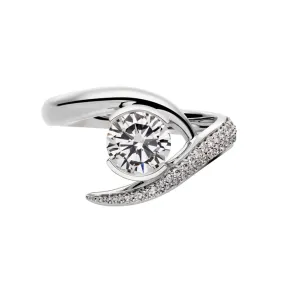 Entwined Rapture100 Engagement Ring - 18ct White Gold & 1.16ct Diamond