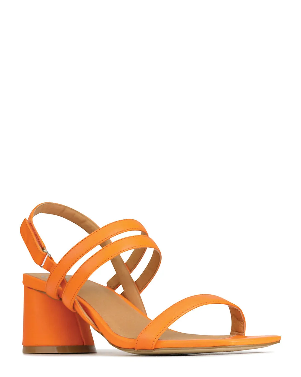 EOS Petella Tangelo Leather Summer Slingback Sandals