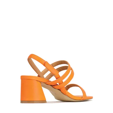 EOS Petella Tangelo Leather Summer Slingback Sandals