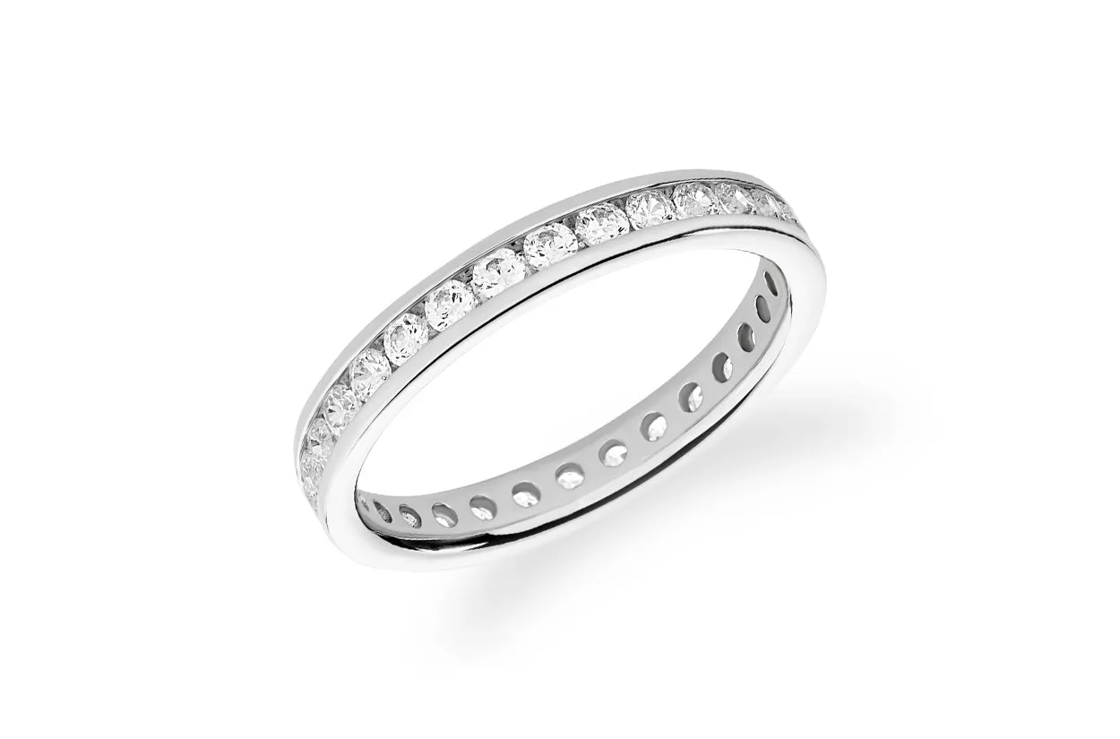 Eternity Ring 18kt White Gold with 44 Diamonds 0,40 cts