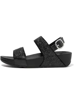 FitFlop Lulu Glitter Back Strap black Glitter