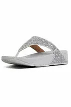 FitFlop Lulu Glitter Toe Thong silver