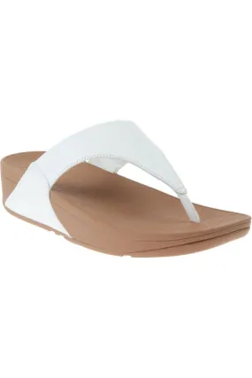 FitFlop Lulu Leather Toe  Post in white leather