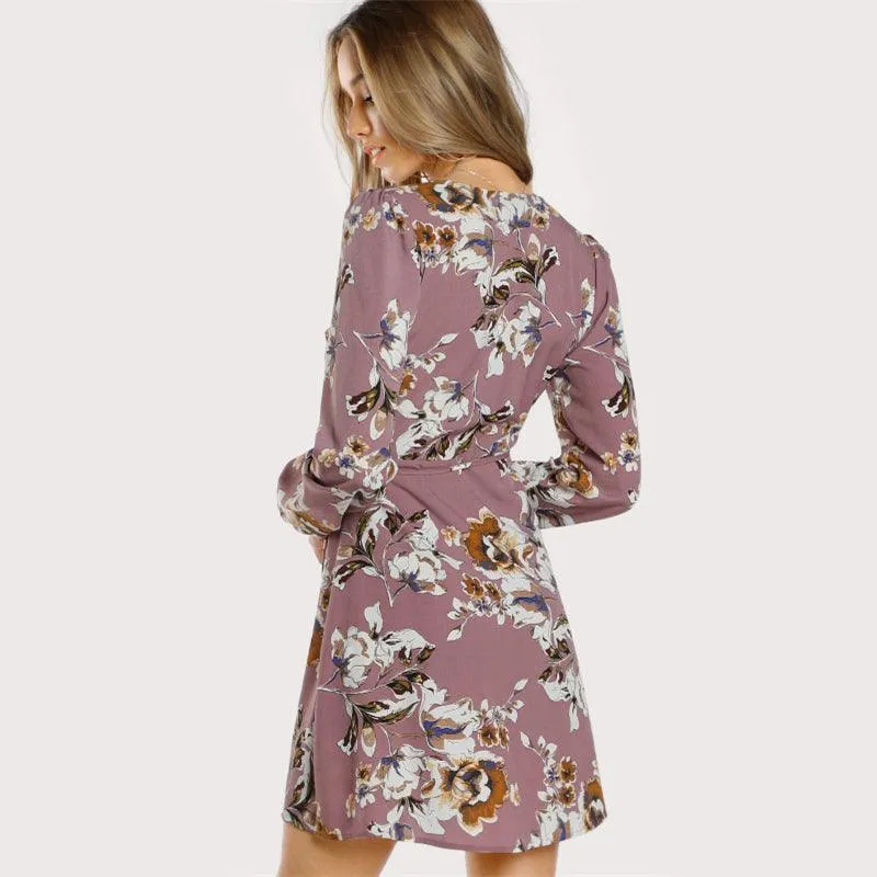 FLORAL BOUQUET WRAP (IT UP) DRESS